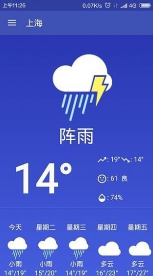 简易天气预报截图1